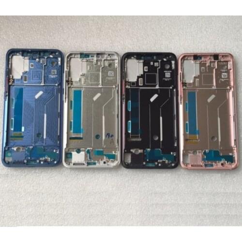 For Xiaomi Mi 8 Metal Middle Frame Plate Housing Bezel Faceplate Bezel LCD Supporting Front Frame with Side Key Repair Parts