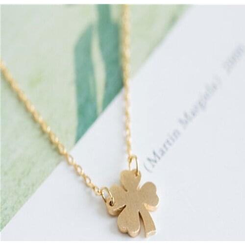 Hot Koop Klavertje Vier ketting shamrock ketting lucky charm ketting Voor Lucky Meisjes
