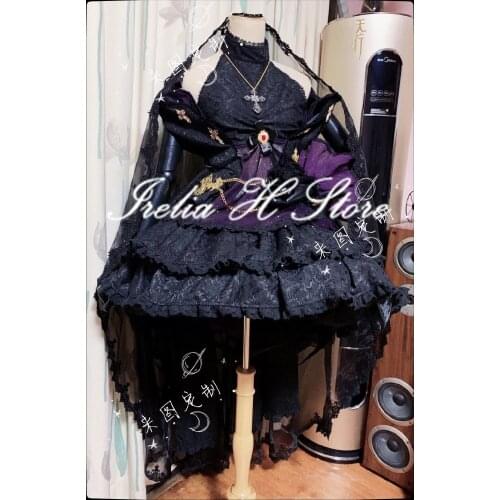 Custom size/made Azur Lane Z23 Cosplay Costume Z23 Bride Black Wedding dress female