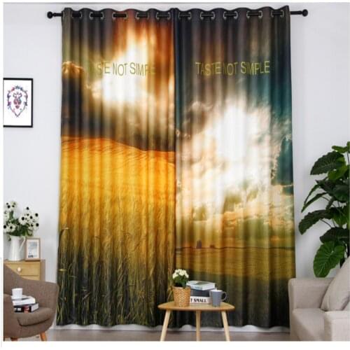 Fashion blackout curtain 3d custom thickened simple modern bedroom balcony living room
