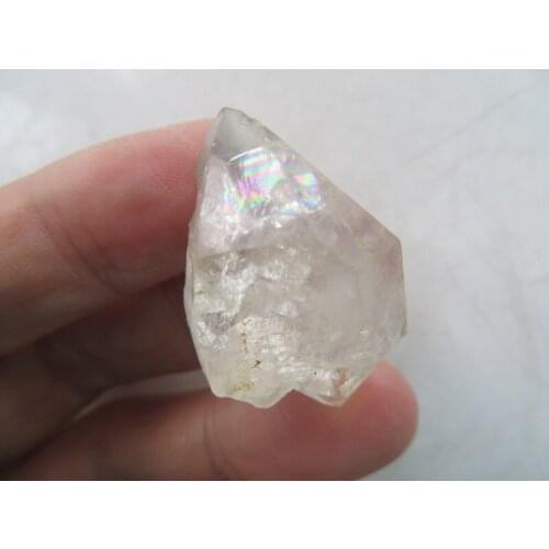 AA Natural Clear Quartz Crystal Herkimer Diamond With Great Rainbows 11.2g