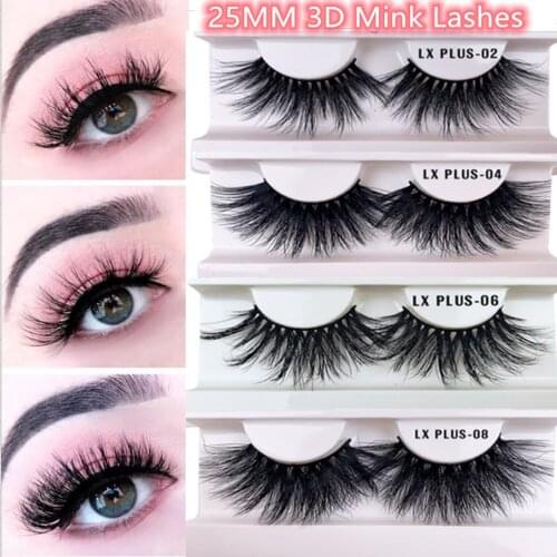 TDANCE 25mm Mink False Eyelashes 10/20/30/50 Pairs 3D Mink Lashes Makeup Dramatic Multi Styles Wholesale With Package