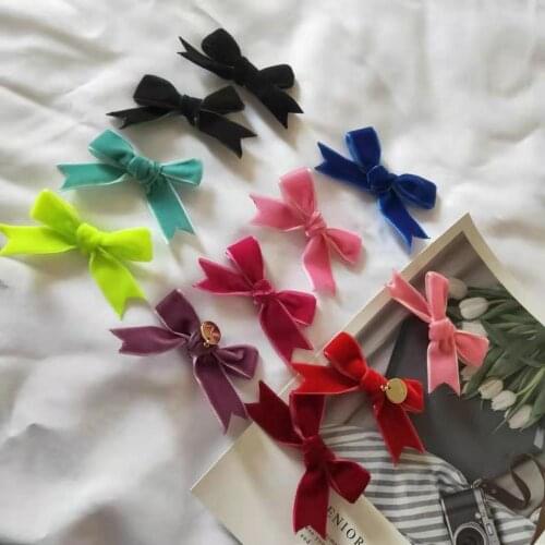 2020 New Handmade Hair Accessories Teddy Yorkshire Pet Groominge Velvet belt Hair Bow Dog Bows hairpin 20PCS/LOT