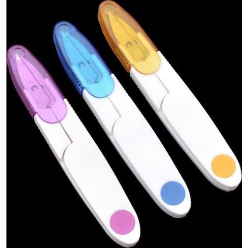 Fishing Line Scissors 1 Piece Long Fly Fishing Line Cutter Clippers with Cover Portable Sewing Embroidery Thread Clippers