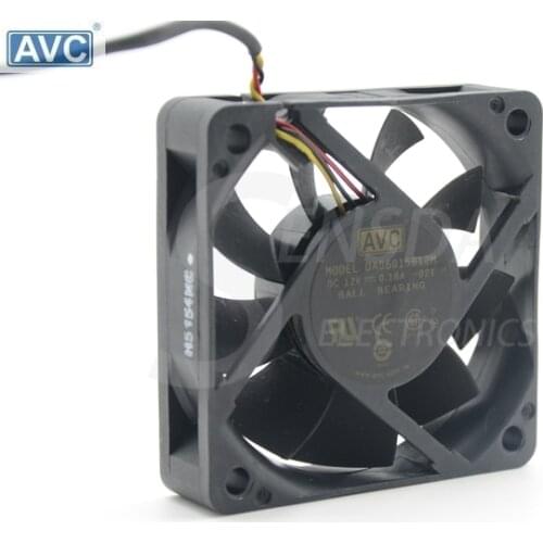 Original For AVC DA06015B12M 60*60*15 mm DC 12V 0.18A 3-pin axial server inverter TV Set cooling fan