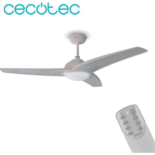 Cecotec Ceiling Fan EnergySilence Aero 460. 3 Blades, Design 2 in 1 Silent, 3 Speeds With Lamp, Remote Control
