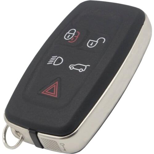 WhatsKey 5 Button Remote Car Key Shell Fob Case Keyless Entry For Land Rover Discovery 4 Sport Freelander Evoque For Range Rover