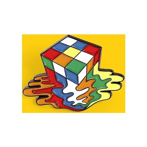 Fun Cartoon Cube Middle Enamel Pins Custom Child Toys Hijab Accessories Brooch Bag Clothes Lapel Pin Badge Jewelry Gift For Kids