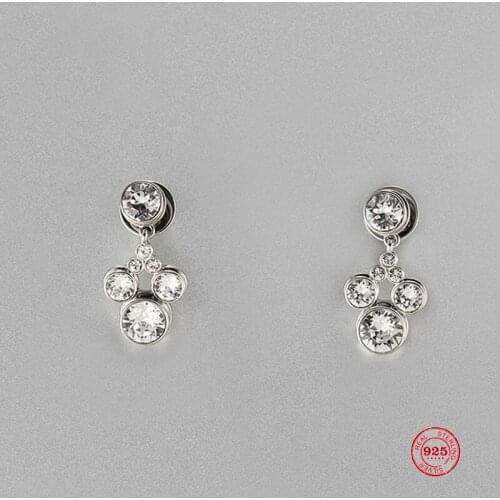 2020 New Fashion Charm Sterling Silver Original 1:1 Copy, Cute Mouse Stud Earrings Women Luxury Jewelry Gifts