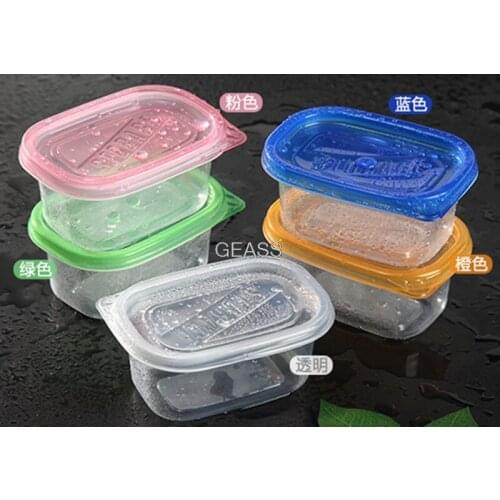 100pcs disposable lunch box plastic small layer cake pp box transparent covered food packaging box