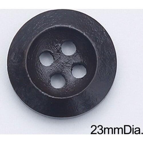 23mm 100PCs Natural Wood Round Wooden Buttons Coffee Red DIY Sewing Scrapbooking For Clothes Handmade 4Holes