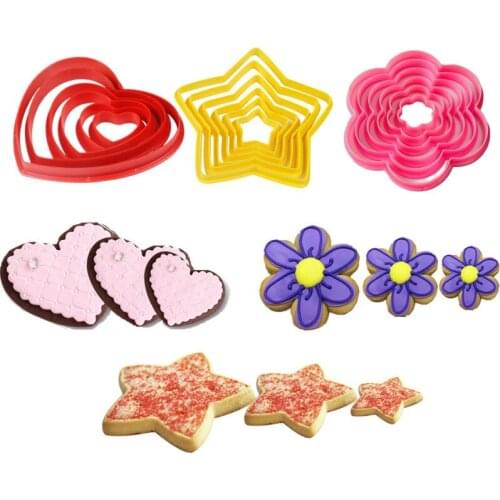 6PC Star Heart Shape Mold For Baking Cookie Cutter Housewares Kitchen For Cake Biscuits Forms for Cakes Household Utensils