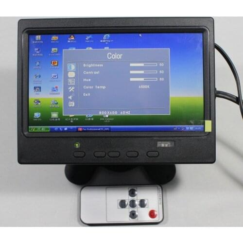 7inch Lcd monitor 800x480 with HD MI+VGA+AV input signal +Europe Power supply for bus and desk monitor VS-T0701ENB-V1