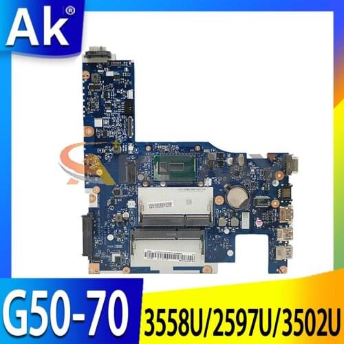 Akemy ACLU1/ACLU2 UMA NM-A272 For Lenovo G50-70 Z50-70 Laptop Motherboard 5B20G38593 SR1DV 2957U DDR3L FU Lly Tested