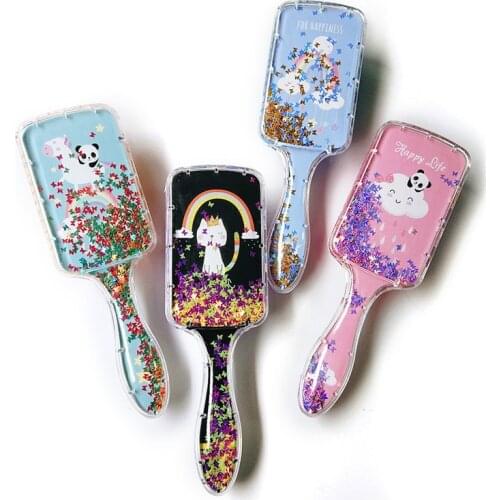 Cute Animal Anti-static Hair Brush Massage Comb Shower Wet Detangle Hair Brush Hairdresser Salon Hair Styling Tool Girls