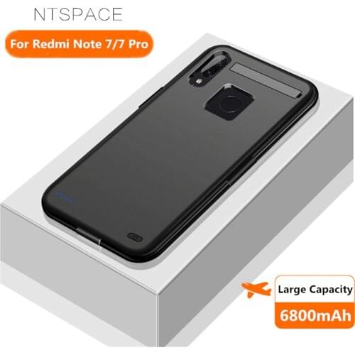 NTSPACE 6800mAh Power Bank Charging Case For Xiaomi Redmi Note 7 Pro Battery Charger Cover For Xiaomi Redmi Note 7 Power Case