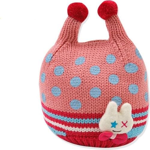 Baby Hats Cute Pink Rabbit Cap Blocked Shots Cozy Material Suitable 6Months-5 Years Baby Childrens Hat Clothing