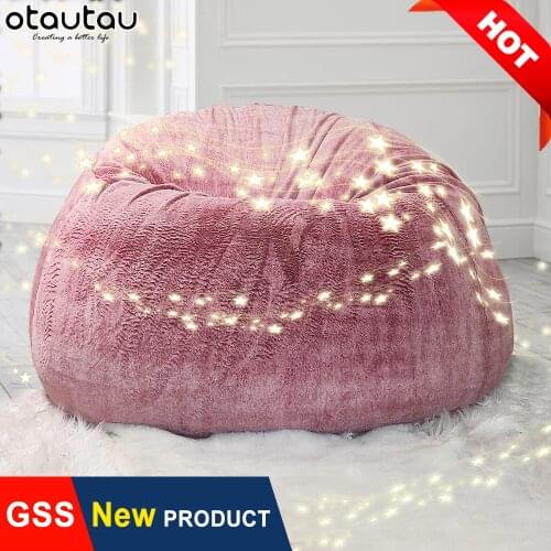 Childrens Sofa Child Couch Cute Beanbag Chair with Filling Soft Fluffy Plush Bean Bag Stuffing Pouf Ottoman Kids Furniture 60cm