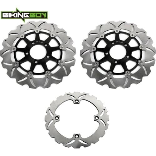 BIKINGBOY For Suzuki V-Strom DL 650 04-06 DL 1000 02-12 11 10 Kawasaki KLV 1000 04 05 06 07 Front Rear Brake Discs Rotors Disks