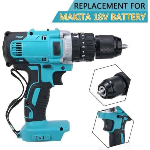 18V 3-in-1 13mm Electric Hammer Screwdriver Cordless Brushless Electric Impact Drill With LED Household Power Hand Tool