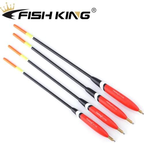 FISH KING 4pcs/pack Barguzinsky Fir Float 1.2+2.0g/1.5+1.5g/2.0+2.0g/2.5+3.0g Balsa Bobber Cork Vertiacl Buoy Carp Fishing Float