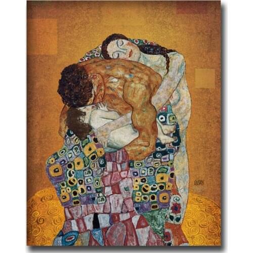 The Family Embrace painting Gustav Klimt oil paintings replicas Hand Painted Woman Canvas art for bathroom Bedroom High Quality