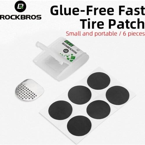 FREE GIFT ROCKBROS No Glue Chip Bicycle Tire Repair Kit Mountain Bike Tire Repair Piece Road Bike Available Bike Accessories