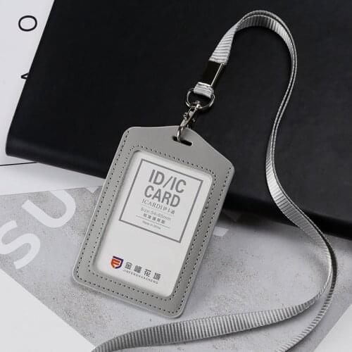 2021 Creative Card Holder Employee ID Cover Name Tag Work Certificate Badge Business Case Coin Purse With Neck Lanyard