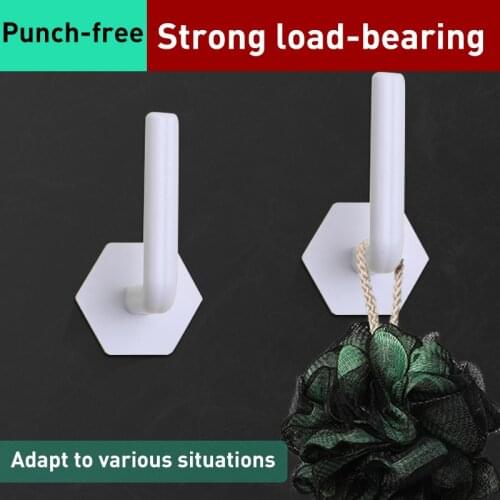 Kitchen Bathroom Seamless Stickers Storage Rack Multi-function Household Wall Storage Hooks Punch-free Pot Lid Holders Hot Sales