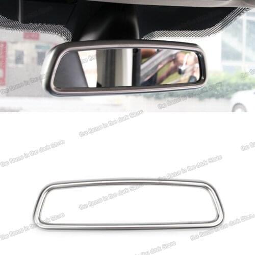Matt silver abs car interior rearview frame trims chrome for range rover vogue 2012 2013 2014 2015 2016 L405 auto styling