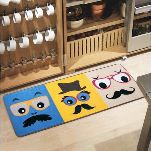 Cartoon Figures Glasses Mustache Carpet Rug Doormat Floor Area Mats Living Room Kitchen Bedroom Bathroom Rugs Home Deco