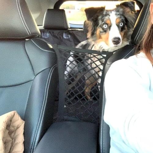 New pet isolation net dog seat cover car protection net safety net storage bag