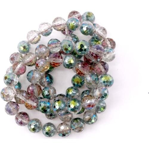 Wholesale 10mm Round Flower Ball Beads 70pcs/lot Crystal Mini Fashion Glass Material Beads Multi Color Handmade DIY Accessories