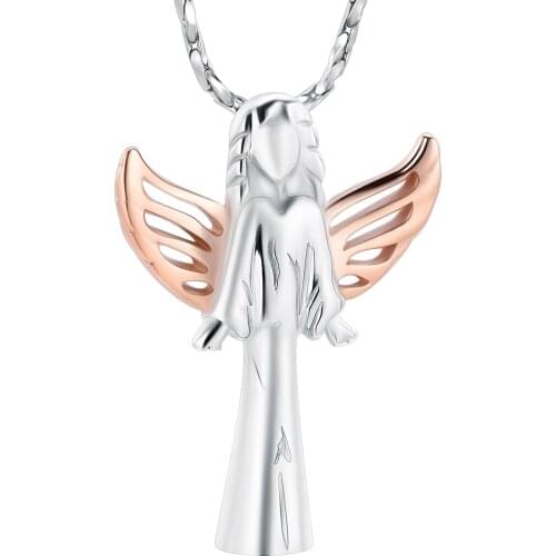 Guardian Angel Cremation Jewelry for Ashes Keepsake Holder Memorial Urn Pendant Necklace for Women Girls