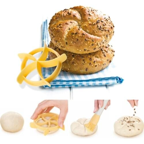 Plastic Pastry Cutter Dough Cookie Press Homemade Bread Roll Stamp Baking Mold Bakeware Dessert Cookies Accessories Bakery Tools