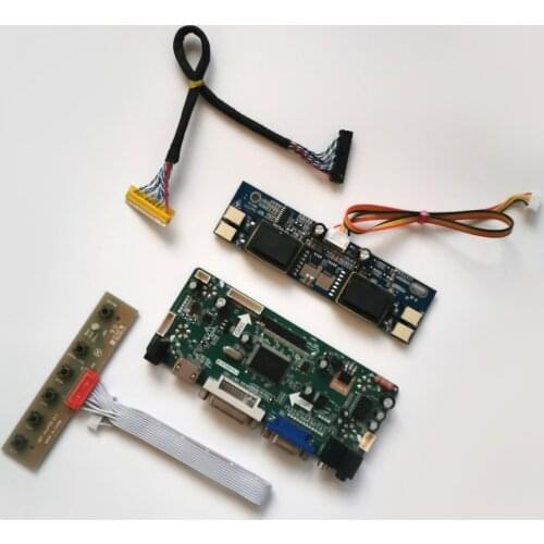 Fit CLAA170EA02 CLAA170EA07 4CCFL LVDS 30Pins VGA DVI 1280*1024 keyboard 17" M.NT68676 LCD screen controller board DIY kit
