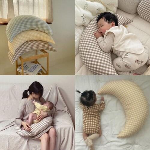 Newborn Baby Nursing Moon Pillows Cover Maternity Breastfeeding Pillow Slipcover Infant Cuddle Cotton Feeding Waist Cushion