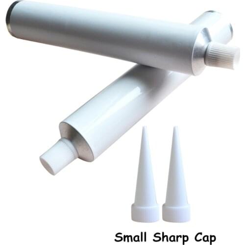 10pcs Aluminum Empty Toothpaste Tubes With Sharp Cap Unsealed 100ml White Body Cosmetics Storage Refillable Tube