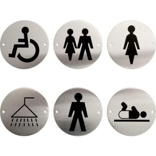 PVC Lavatory Restroom Washroom Toilet Door WC Sign Mens Ladies Unisex Disabled