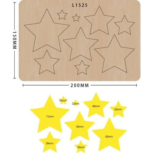 Scrapbook Wood Die Cutting Leather Mold Die-cut Handmade Crafts Star Shaped Cutting Knife Mould Suitable For Big Shot Machines