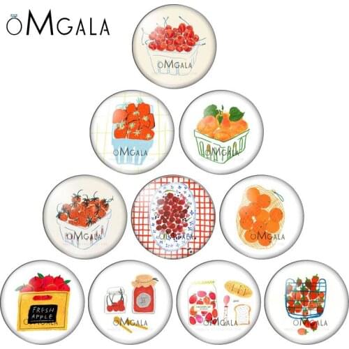 Art Simple Drawings of Fruit Food 8mm/10mm/12mm/18mm/20mm/25mm Round photo glass cabochon demo flat back Making findings