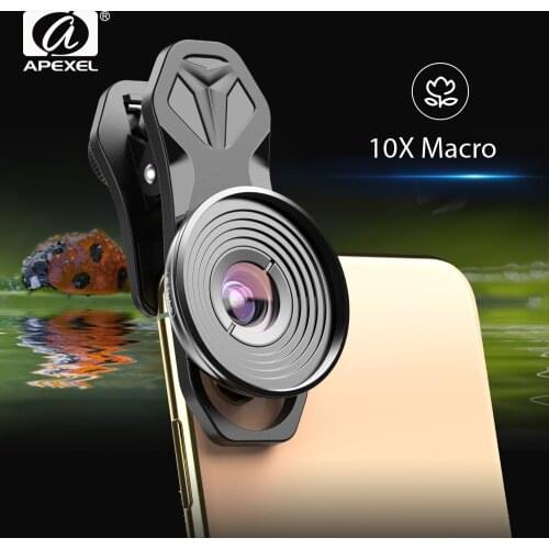 APEXEL HD 10X super macro lens Phone camera lens for iPhonex xs max Samsung s9 Xiaomi all smartphones dropshipping
