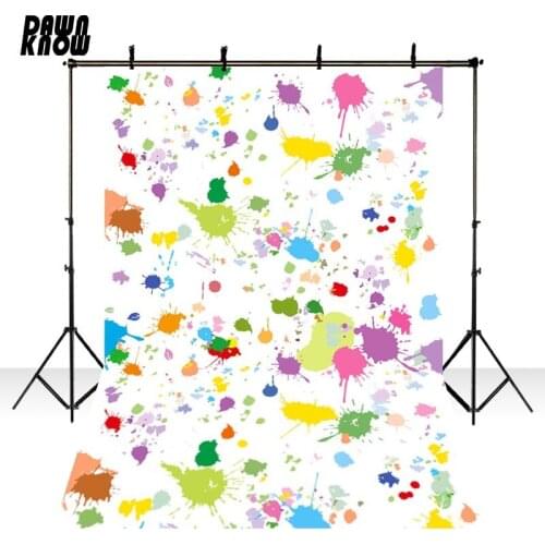 DAWNKNOW Texture Palette Vinyl Photography Background Colorful Graffiti Photo Photocall Backdrop For Wedding Photo Studio lv2690