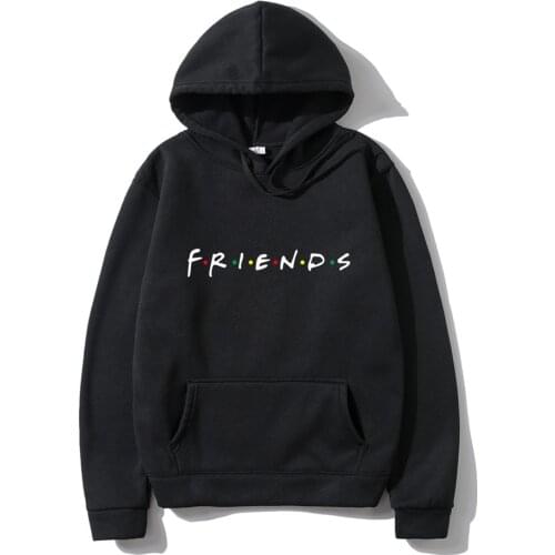 Men/Women hoodies FRIENDS Harajuku Letters Print Pocket Warm Thicken Pullovers Hip Hop Loose Solid Female fitness Sweatshirts