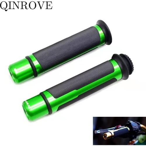 Motorcycle 22MM Universal Hand Grips With Bar End Aluminum Rubber Handle Grip For Honda CB650R NC750X Hornet 600 Yamaha Tracer