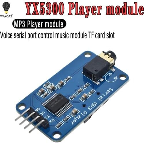 YX5300 UART TTL Serial Control MP3 Music Player Module Support MP3 / WAV Micro SD /SDHC Card For Arduino/AVR/ARM/PIC 3.2-5.2V DC