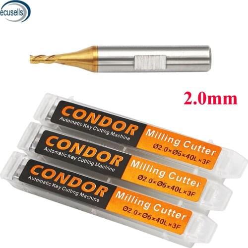 2.0mm milling Cutter Probe for Xhorse CONDOR XC MINI Plus Dolphin XP-005 Dolphin XP-007 Key Cutting Machine