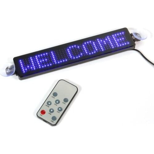 12V Car LED Programmable Sign Moving Scrolling Message Lamp Holder Car Display Board Screen