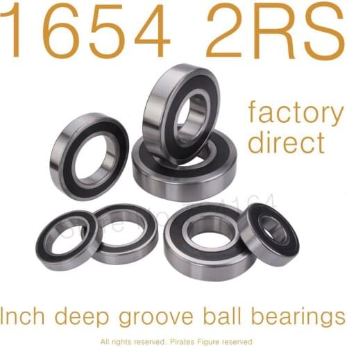 2PCS High Quality 1654-2RS bearing 31.75*63.5*15.875 mm miniature inch shielded deep ball bearing