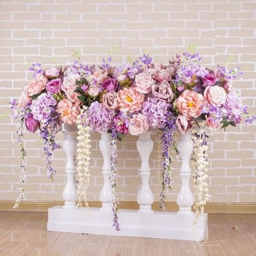 4 PCS Upscale Wedding Decoration Metal Fence Roman Column Aisle Runner Road Lead Props White Design Free Shipping